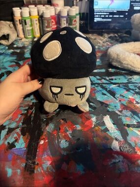 Amazon Black and Gray Mushroom Plush Stuffed Animal